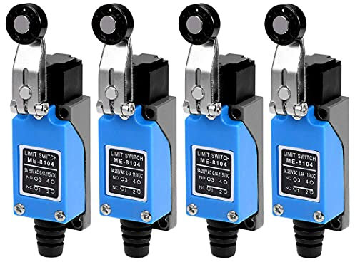 GUUZI 4 pezzi Regolabile ME-8104 Girevole In Plastica NC-NO Momentaneo Rullo Leva Braccio Finecorsa per CNC Mill Laser Plasma 0~250V/5A