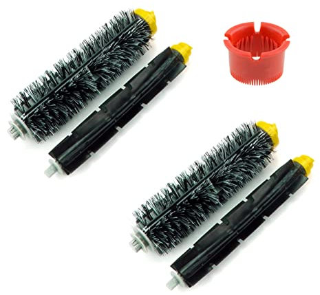 MIRTUX Lot de 2 Rouleaux compatibles avec Roomba séries 600 et 700 - Brosse Centrale pour Roomba 620, 630, 660, 680, 690, 720, 730, 750, 760, 780... (Tous Les modèles) - Remplacement pour Roomba
