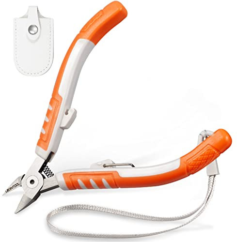 LEONTOOL Seitenschneider 12,7 cm Drahtschneider mit Handseil und Schutzabdeckung Seitenschneider Bündigschneider Seitenschneider Diagonalschneider Drahtzange für Schmuckherstellung Kabelschneider