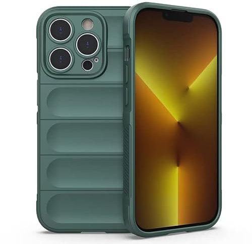 RankOne Custodia in Silicone Liquido Airbag per iPhone 14 Pro (6.1 Inches) - Verde
