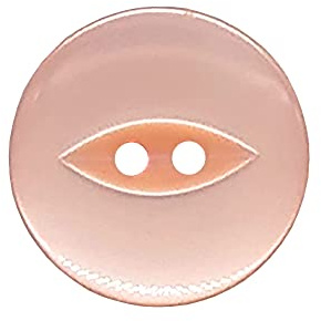 The Bead Shop 20 Pack Round Fish Eye Buttons, Baby Buttons, Sewing, Knitting & Crafts - Peach 16mm / 26 Lignes