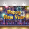 2025 Neujahr Banner Silvester Deko, Extra Große 2025 Happy New Year Stoff Banner, Bunt Neues Jahr Foto Hintergrund Banner für Neujahrsdeko, Silvesterparty Drinnen Draußen, 185x110cm
