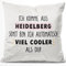 JUNIWORDS Kissen, Ich komme aus Heidelberg, somit Bin ich automatisch viel Cooler als du!, 40 x 40 cm, Flauschig Samtweich Weich (1009102)