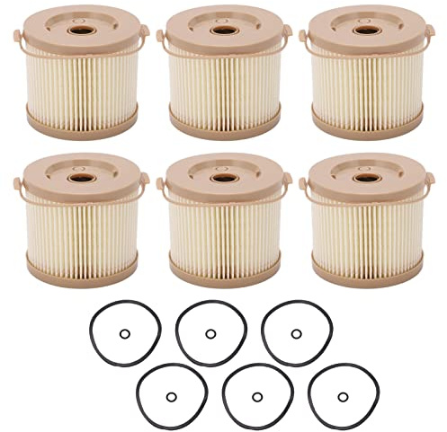 Filtro de combustible, reemplazo del elemento del filtro de combustible de micras, reemplazo del kit de filtro de agua y aceite del separador de agua del filtro de combustible de 6 piezas para RACOR 2
