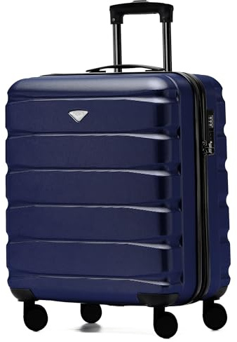 Flight Knight Leichte 4-Rad-abs-hartschalenkoffer, Handgepack, Zugelassen Fur Fluggesellschaften, Einschließlich British Airways, Und Maximale Große Fur Easyjet, Große Handgepacktasche 56x45x25cm