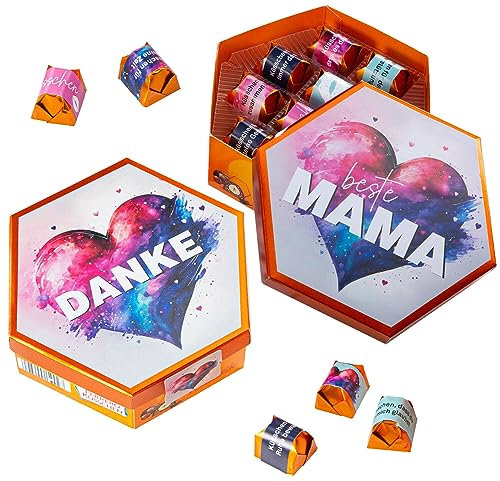 Aufkleber-Set passend für Küsschen Pralinen - Danke Beste Mama-Design - dv1190
