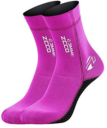 pdodo 3 mm Neopren-Socken, Beachsocken Taucher socken für Neoprenanzug, Thermosocken, rutschfest, für Herren und Damen, zum Tauchen, Schnorcheln, Schwimmen, Surfen, Segeln, Kajakfahren
