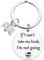 Porte-Clés « If I Can't Take My Book I'm Not Going » - Cadeau Pour Les Amateurs De Livres, Bibliothécaires, Lecteurs, Écrivains - Pour Femmes Et Hommes - Argenté, M