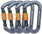 Karabiner Klettern Kletterausrüstung, Karabinerhaken aus Aluminium Karabiner Karabinerhaken für Hängematte, Schaukel, Camping, Angeln, Outdoor-Ausrüstung(28KN, 4 Pack)