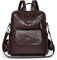 Puwuzixi Frauen Rucksack Wasserdicht Anti-Diebstahl Leichtgewicht PU Mode Reisen Mehrzweck Cabrio Geldbörse Umhängetasche Handtasche Rucksack（Chocolate）