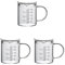 Juego de 3 tazas medidoras de vidrio con tapa con asa multifunción para cocina 250 ml