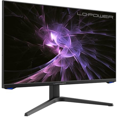 LC-Power Monitor Gaming 27 Pollici, Flat, 2K QHD 2560x1440, IPS, 180 Hz, 1 ms, Adaptive Sync, Gravity-Sensor, Standfuß Regolabile, HDMI 2.0, DisplayPort 1.4, Ingresso Audio, LC-M27-QHD-180