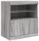 vidaXL Sideboard, Kommode mit viel Stauraum, Highboard Schrank mit LED-Leuchten, Anrichte Beistellschrank Standschrank, Modern, Grau Sonoma