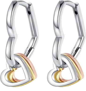 S925 Silber-Ohrringe Reifen-Ohrringe für Frauen Hängeohrringe Zirkonia Earrings