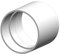 4Home&Garden | Rohrverbinder Fallrohrverbinder DN 60 | Kunststoff PVC Weiß | Dachrinnensystem 60 mm Typ250 Fallrohr DN 60