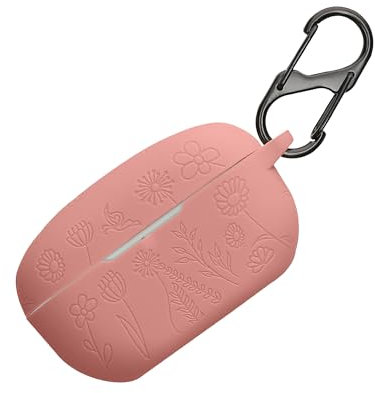 kwmobile Silicone Carry Case Compatible with Sony WF-1000XM5 Cover - Embossed Soft Rubber Pouch - Embossed Pattern