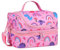 Kasgo Lunch Bag for Kids, Cute Insulated Lunch Box Bag for Boys and Girls Dual Compartments Cooler Bag with Detachable Adjustable Shoulder Strap, Pink Dinosaurs