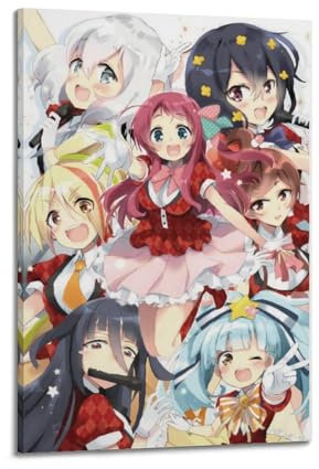 suumyo Zombie-Land-Saga-Poster, Raumdekoration, ästhetisches Poster, künstlerisches Poster für Schlafzimmer, Wohnzimmer, Wände, 60 x 90 cm, Rahmenstil