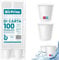 100 vasos de agua de papel de 200 ml – Vasos de 200 ml biodegradables – Para bebidas calientes, agua y bebidas – Vasos desechables