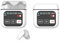 MEIMI Wireless Earbuds Bluetooth 5.4 Headphones with LED Touch Screen 50H Playtime Deep Bass Stereo Ear Buds with Mic IPX5 Waterproof in Ear Earphones for Pad Tablet Laptop Android/iOS Phones (White)