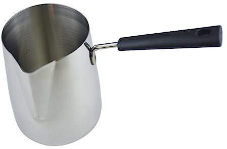 Homoyoyo Edelstahl Milchaufschäumer Kännchen Für Espresso Milchgießbecher Mit Langem Griff Latte Art Behälter Aus Umweltfreundlichem Edelstahl