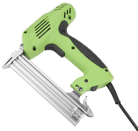 Pistola de Clavos Eléctrica, Clavadora Eléctrica con Cable de 1800 W, Pistola Grapadora Eléctrica con Capacidad de Encuadernación de 100 Clavos con Agarre Suave Ergonómico para