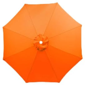Auvent De Remplacement pour Parasol 3.5m/3.0m/2.8m/2.7m/2.5m/2.3m/2m 6/8 Baleines, Toile De Parasol Déporté Remplacement Pour Cour, Jardin, Plage, Protection UV (Orange,8ribs-350cm)