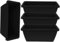 HEMOTON Lot De 4 Pots De Fleurs Rectangulaires en Plastique Noir pour Plantes D'Intérieur Et D'Extérieur