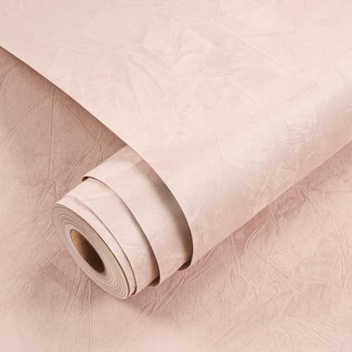 YENHOME Rosa Samtstoff Tapete Selbstklebende Beflockt Mädchenzimmer 60x300cm Klebefolie Möbel Rosa Selbstklebende Tapete Samt Optik für Kinderzimmer Schlafzimmer Dekofolie für Kommode