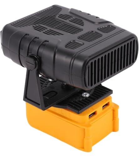 SENECESLI Batteriebetriebene Heizung Fürs Auto, Elektrischer Kleiner 200-W-Wärmer mit 2 USB-Ausgängen, 2 Stufen Einstellbar, Passend für Li-Ionen