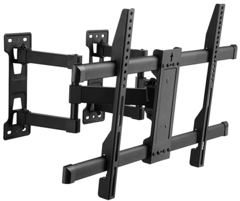 Eck-TV-Halterung für 94-178 cm (37-70 Zoll) große Fernseher, drehbarer Drehmechanismus, pulverbeschichtete Konstruktion, platzsparende Lösung, platzsparende Eckhalterung