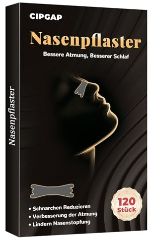 CIPGAP 120 Stück Nasenpflaster, Nasal Strips Nose Strips Nasenpflaster besser Atmen Anti Schnarch, Nicht Schnarchende Pflaster Verbessern die Atmung