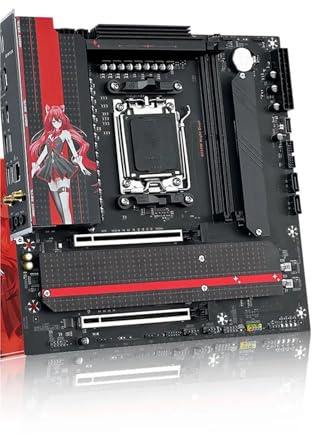 Placa Base Fit For JGINYUE AMD B650M Night Devil 2xDDR5 M.2 NVME 96G Compatible con procesadores AM5 Ryzen Serie 7000/8000/9000 Placa Base M-ATX