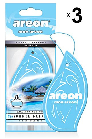 Areon Mon Car Air Freshener Hanging Summer Dream Blue Set Multi Pack of 3