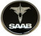EU-Decals 63,5 mm Jet Flugzeug SAAB Schwarz Chrom Motorhaube Kofferraum Luke Badge Emblem gewölbt 3D Aufkleber selbstklebende Rückseite 9-3