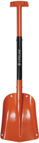Lifeline Pelle Utilitaire de Sport en Aluminium 4017, Design Pliable en 3 pièces, Pelle à Neige Parfaite pour Voiture, Camping et Autres activités de Plein air, Orange