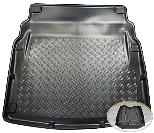 ZentimeX Z3322604 Geriffelte Kofferraumwanne fahrzeugspezifisch + Klett-Organizer (Laderaumwanne, Kofferraummatte)