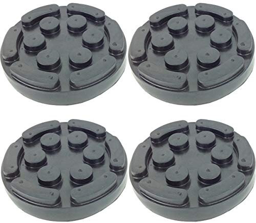 JOMAFA - JUEGO DE 4 TACOS DE GOMA PARA ELEVADOR DE COCHES CON 138mm DIAMETRO UNIVERSAL PARA ELEVADORES CASCOS, AGM, CORGHI Y OTRAS MARCAS