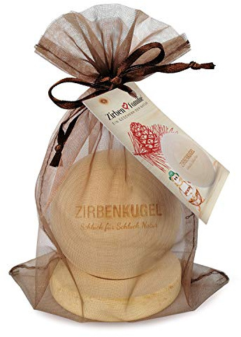 ZirbenFamilie® ZirbenKugel 70 mm mit Gravur & Ablageteller | Naturbelassenes Zirbenholz • gefertigt in Tirol