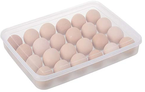 CartóN de Huevos Transparente Porta Huevos de PláStico Caja Huevos Fresco Huevera de Nevera Contenedor de Huevo Recipiente para Huevos con Tapa para Almacenar Huevos Puede Contener 24 Huevos