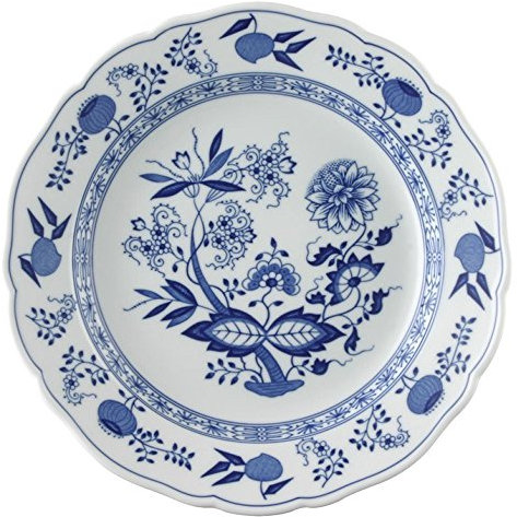 EKM Living Hutschenreuther Vorteilset 2 Stück Blau Zwiebelmuster Blau Zwiebelmuster Speiseteller 25cm/Fa 02001-720002-10025 und Gratis 1 x Trinitae Körperpflegeprodukt