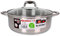 Quttin | Cacerola Profesional New Caesar de Inducción para Cocina y Horno | Cacerola Grande de Acero Inoxidable Antiadherente con Tapa de Cristal y Asas | 30 cm/8 L | Apta para Todo Tipo de Cocinas