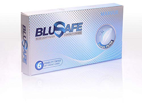 Maxvue Blusafe Monatslinsen Kontaktlinsen mit Blaulichtfilter & UV Schutz 6er Pack | Kontaktlinsen Monatslinsen, UV Kontaktlinsen, Kontaktlinsen mit Blaulichtfilter | Contact Lenses Dioptrie -2.50