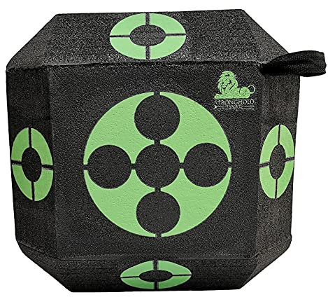 Stronghold Big Green Cube - 38x38x38cm - Zielwürfel, Ziel im Bogensport, Armbrust Ziel, Bogenschießen mit Pfeil und Bogen, Würfen, Qube