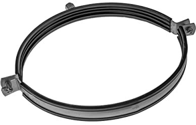 Repa Market Support de tuyau galvanisé de 200 mm avec caoutchouc – Collier de montage de conduit – Supports de tube en PVC – Colliers de serrage en métal – Collier de fixation murale pour tube