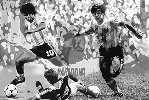 Myartstyle - BILDER Plakat, Leinwand Poster 60 x 40 cm Maradona Sport Fußball Beste Spieler OHNE RAHMEN P-Sp-205-13