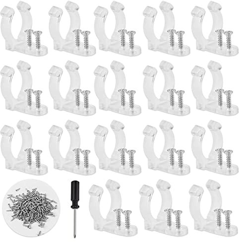LED Befestigungsclips Lichtschlauch Clips 150Stk LED Strips Clips mit 300 Schrauben 1 Kreuzschlitzschraubendreher für Weihnachten LED Lichterkette Wandleuchte Party