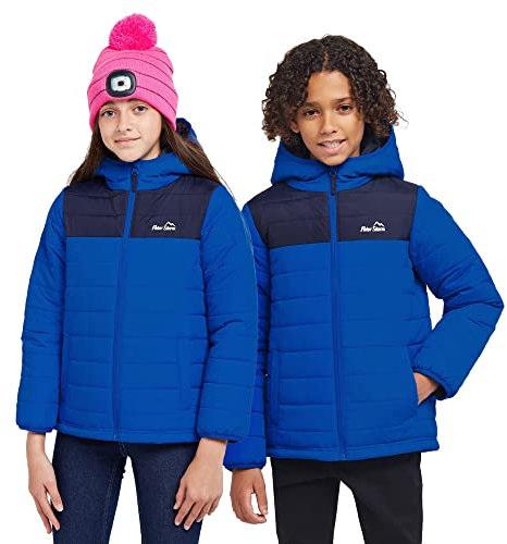 Peter Storm Kids' Blisco II Jacket with Hood & 2 Pockets for Boys & Girls, Insulated & Water-resistant Puffer Coat (UK, Age, 13 Years, Regular, Blue)