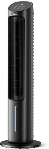 Dreo Enfriador de aire evaporativo, ventiladores de torre de 40 pulgadas que soplan aire frío, ventilador de refrigeración mejorado 2023 con oscilación de 80°, paquetes de hielo, control remoto, 3