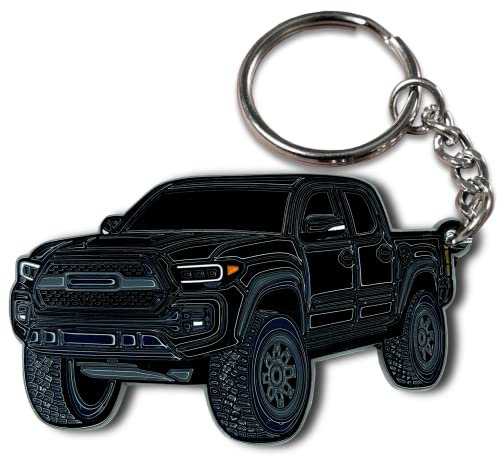 FOUR WHEEL BEAST Toyota Tacoma Schlüsselanhänger – Toyota Tacoma Zubehör 2016–2022 Mods Cool TRD PRO Schlüsselanhänger Abdeckung Spielzeug LKW, Schwarz, Small